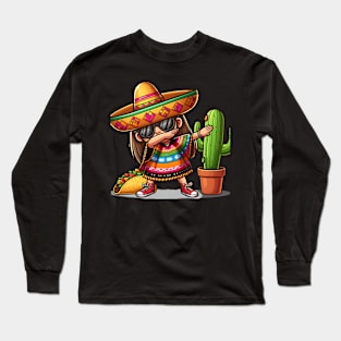 Celebrate Cinco de Mayo with our Dabbing Mexican  GIRL Long Sleeve T-Shirt